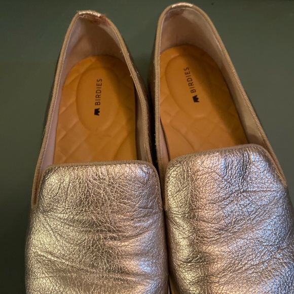 Birdies Size 8.5 Swift Gold Leather Upper Slip-On Loafers - Picture 7 of 12